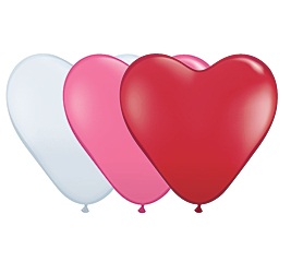 Heart Shape Assortment Helium Latex Balloon